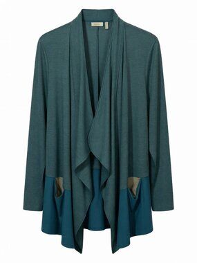 LOGO Lounge Women's Cardigan Teal Large Polyester Size L